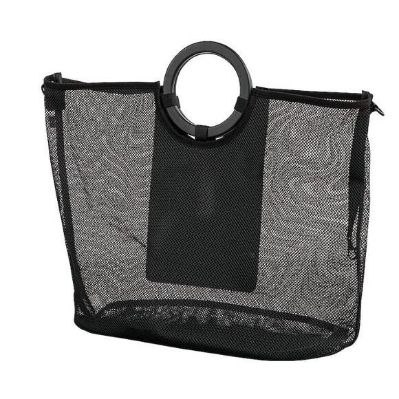 BEIS NWT OG Mesh Beach bag in Black - Picture 4 of 6